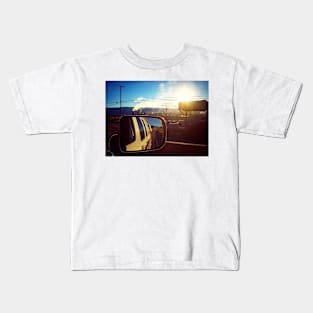 Road trip on highway in Armstrong, British Columbia, Canada Kids T-Shirt